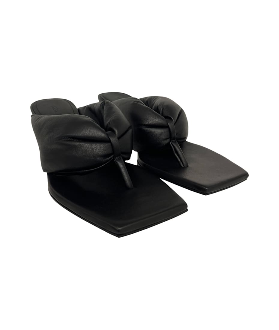 【関税＆送料込み】Rick Owens Thong Cantilever Sandal Shoes Cantilever 45 leather thong sandals in burgundy - Rick Owens