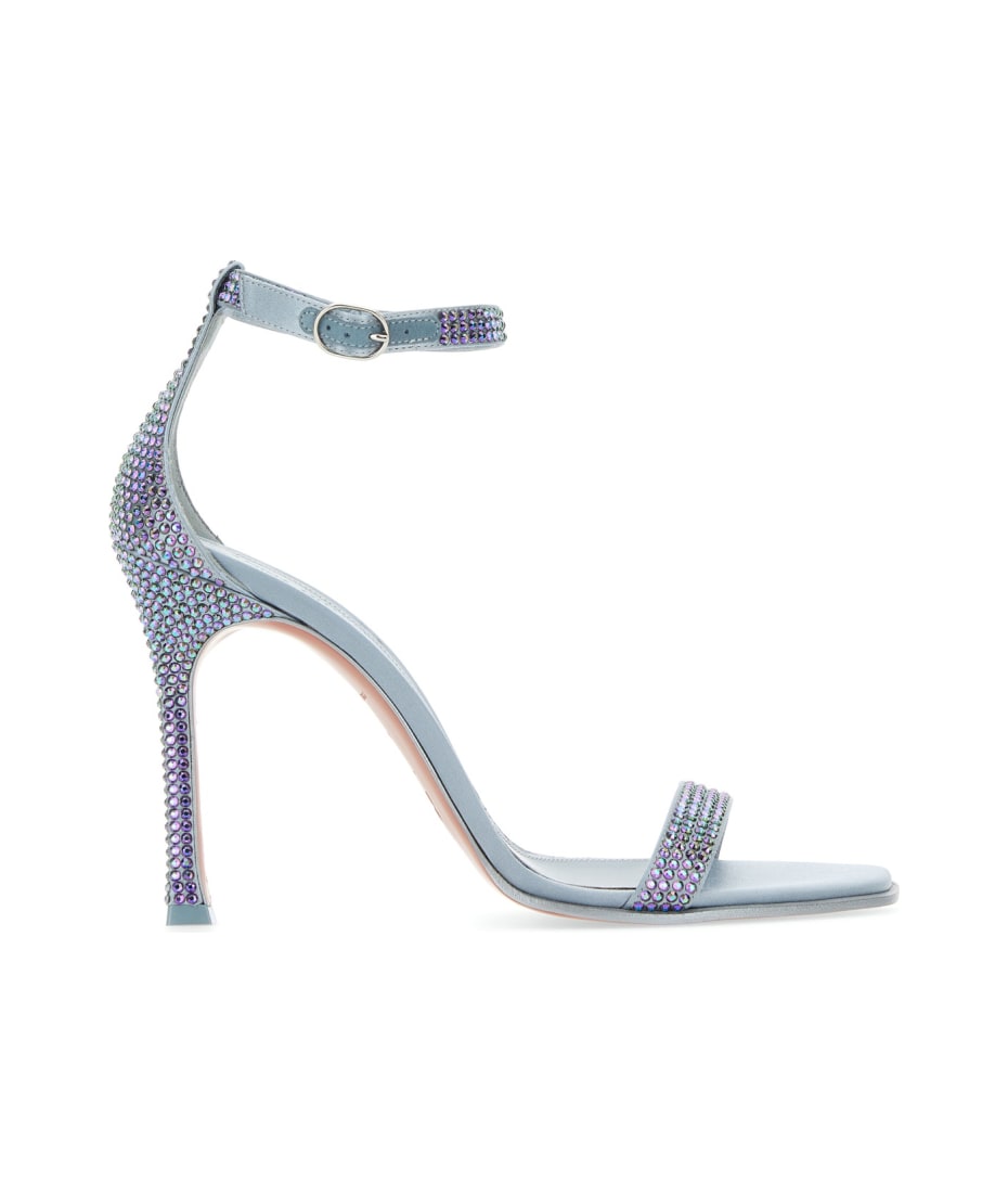 サンダル・ミュール AMINA MUADDI Embellished Satin Kim Sandals Amina Muaddi Embellished Satin Kim Sandals | italist, ALWAYS