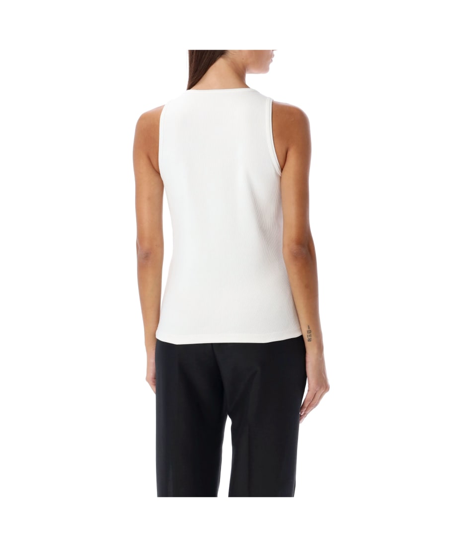 Tシャツ・カットソー BOTTEGA VENETA WHITE STRETCH COTTON TANK TOP Bottega Veneta White Stretch Cotton Tank Top for Men – LOZURI®