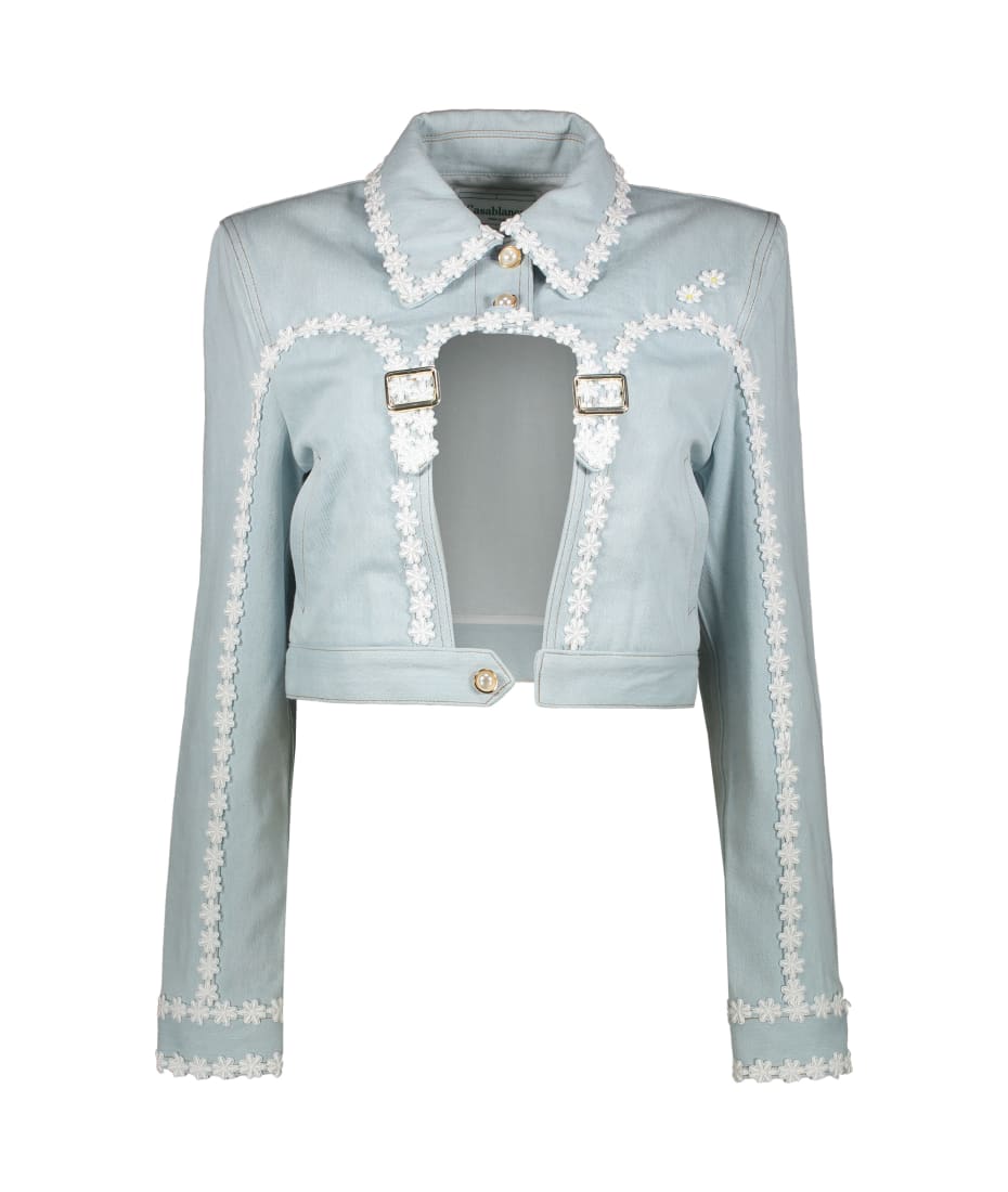 Casablanca Embroidered Denim Jacket | italist