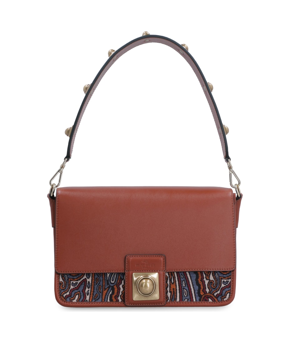 Etro Crown Me Paisley-Print Embellished Shoulder Bag