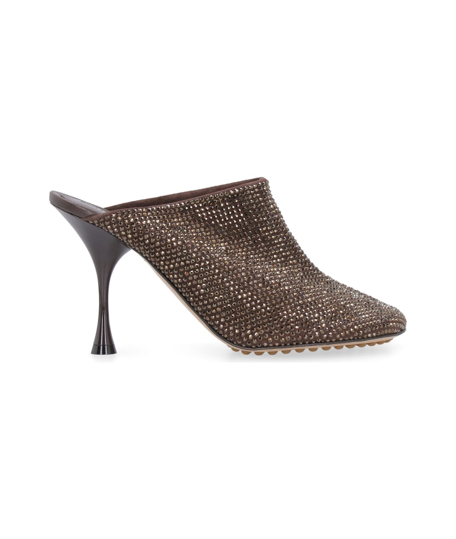 未使用級　ボッテガヴェネタ　ビュレット ドット ソックスミュール　茶色　37 Bottega Veneta Sparkle Dot Sock Leather Mules | italist