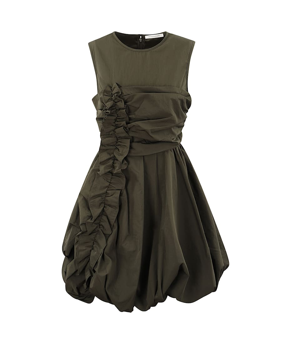 【Cecilie Bahnsen】OLIVIA DRESS Cecilie Bahnsen Olivia Dress Recycled Taffeta Grey Olive