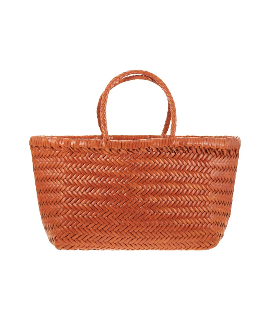 トートバッグ Dragon Diffusion SS25 TRIPLE JUMP SMALL BAG (8811 NARANJA) Dragon Diffusion Triple Jump Small - Woven Leather Bag