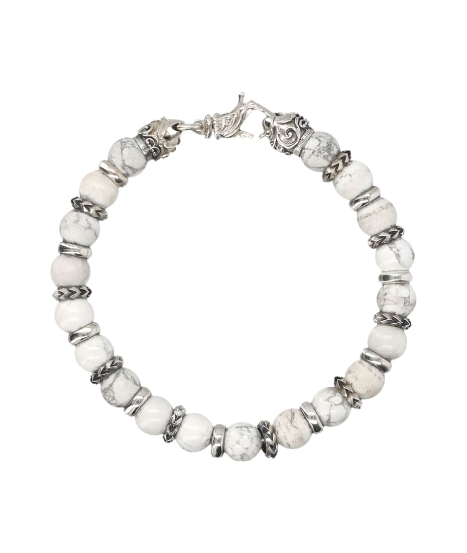 Emanuele Bicocchi Men's Sterling Silver Beaded Necklace - Silver One-Size