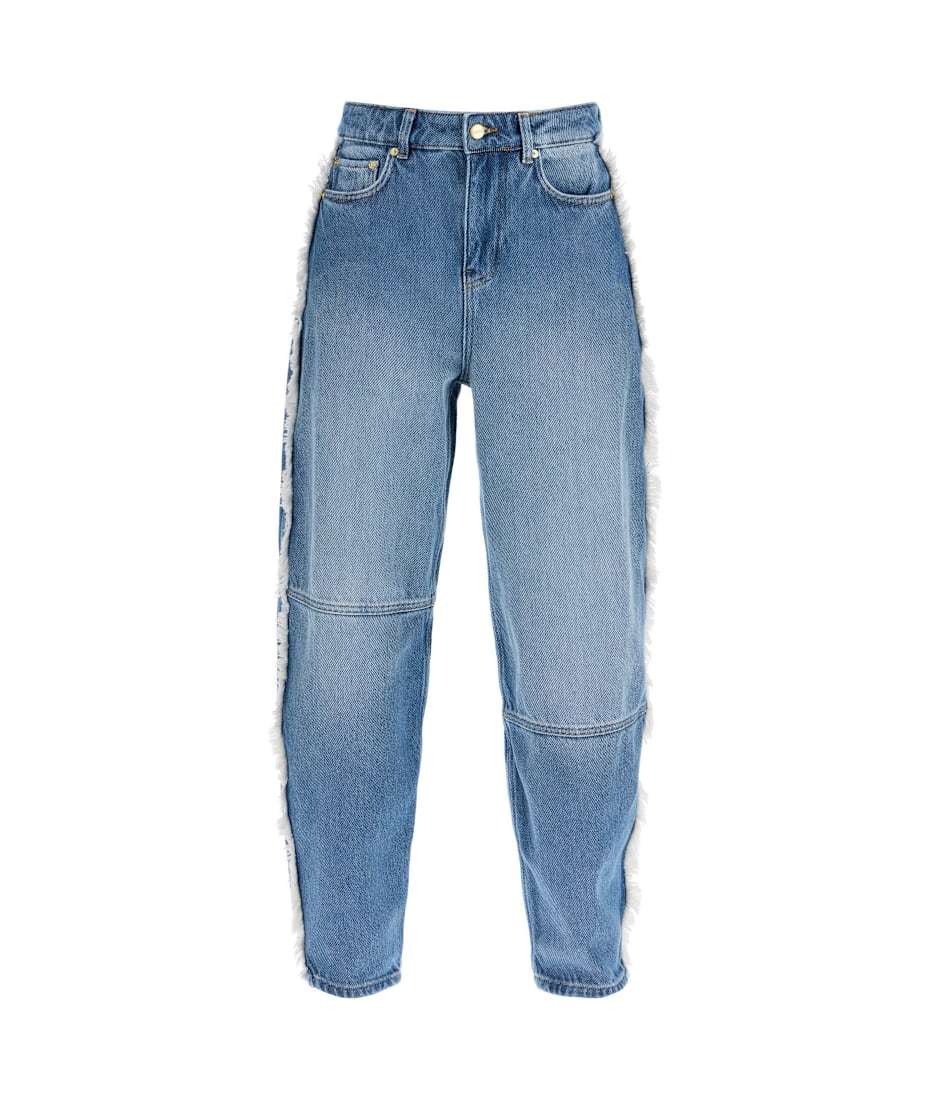 【送料&関税込】Ganni Jeans In Blue Wool And Polyester Ganni Jeans In Blue Cotton | italist