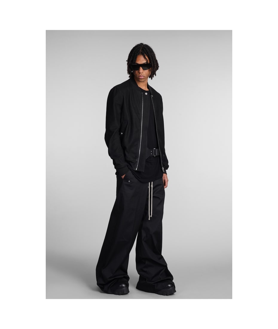 希少 Rick owens classic flight leather レザー Rick Owens Classic Flight Leather Jacket - Black