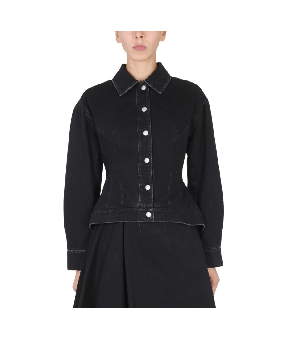 ジャケット alexander mcqueen HYBRID DENIM JACKET (715557_QMAB51000) McQ Alexander McQueen Men's Sophisticated Denim Felt Hybrid