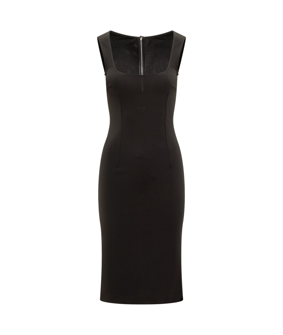 Dolce & Gabbana Milan Stitch Stretch Jersey Sheath Dress