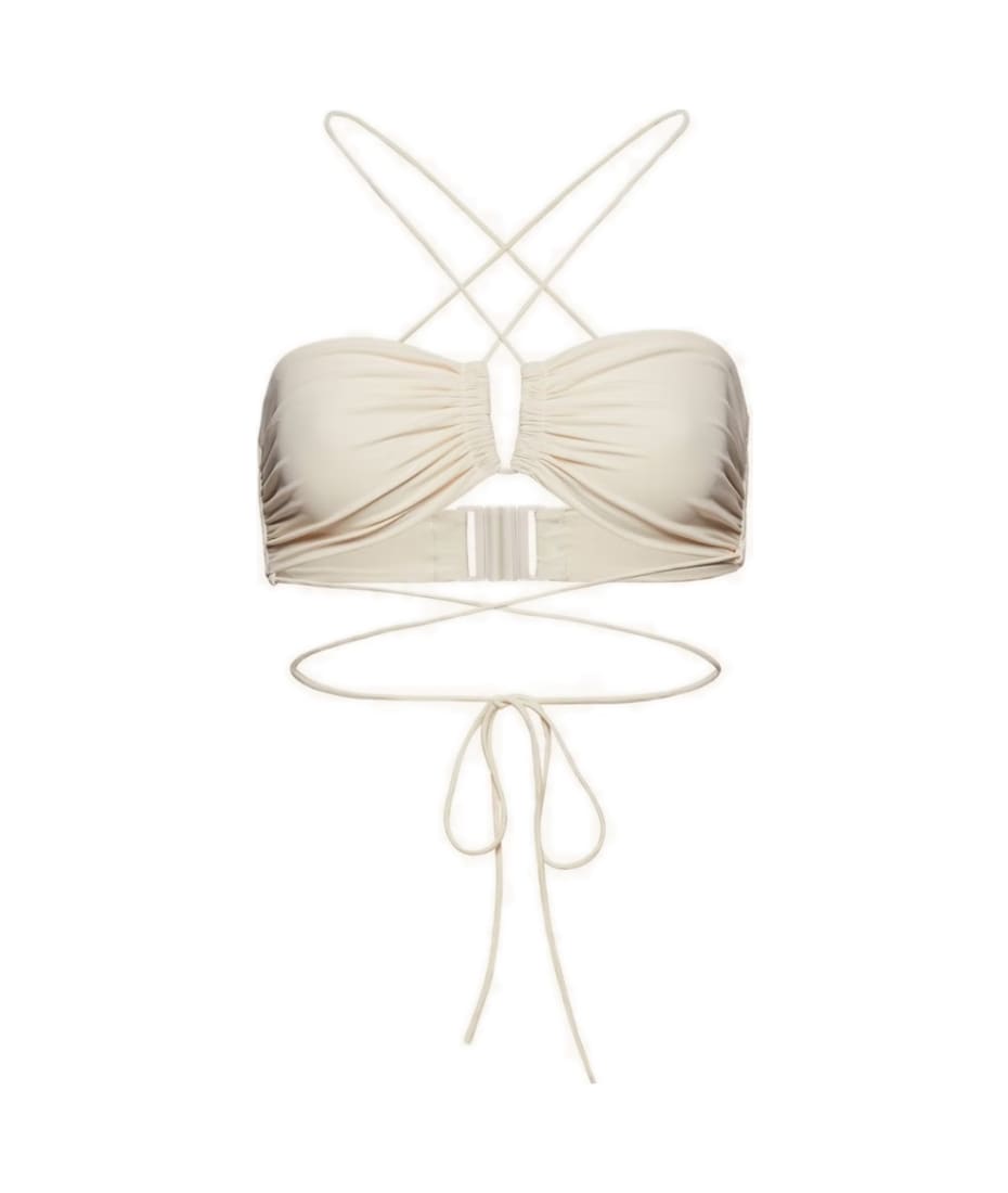 ビキニ MAGDA BUTRYM FW25 TOP BIKINI A FASCIA (806721 CREAM) Magda Butrym High Waisted Bikini Bottom in Cream | FWRD