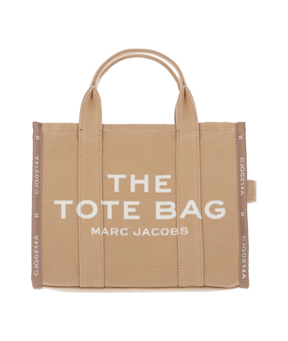 トートバッグ Marc Jacobs The Medium Tote - Cotton - Camel Marc Jacobs The Jacquard Medium Tote Bag Camel – voilà.id