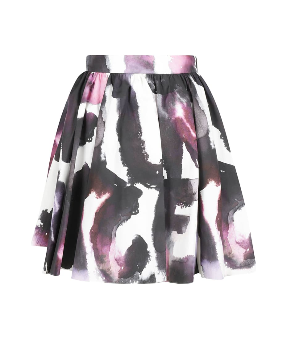 【送料&関税込】Alexander McQueen Violet Cotton Skirt Alexander McQueen Graphic Printed Pleated Skirt | italist