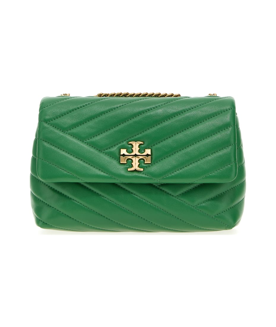 Tory Burch Kira Flap Small Leather Shoulder Bag in Metallic