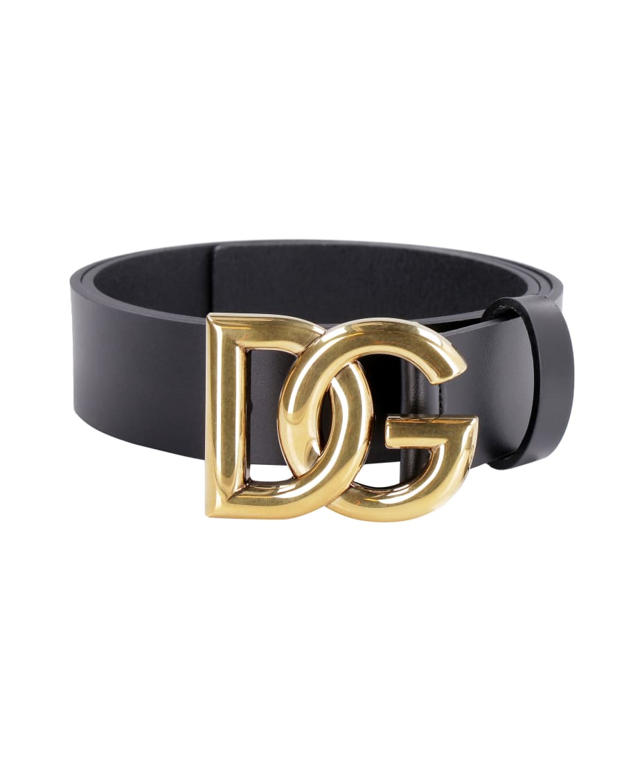 正規品DOLCE & GABBANAベルト 正規品DOLCE&GABBANA ベルト 80～90cm ロゴレザーベルトy2k