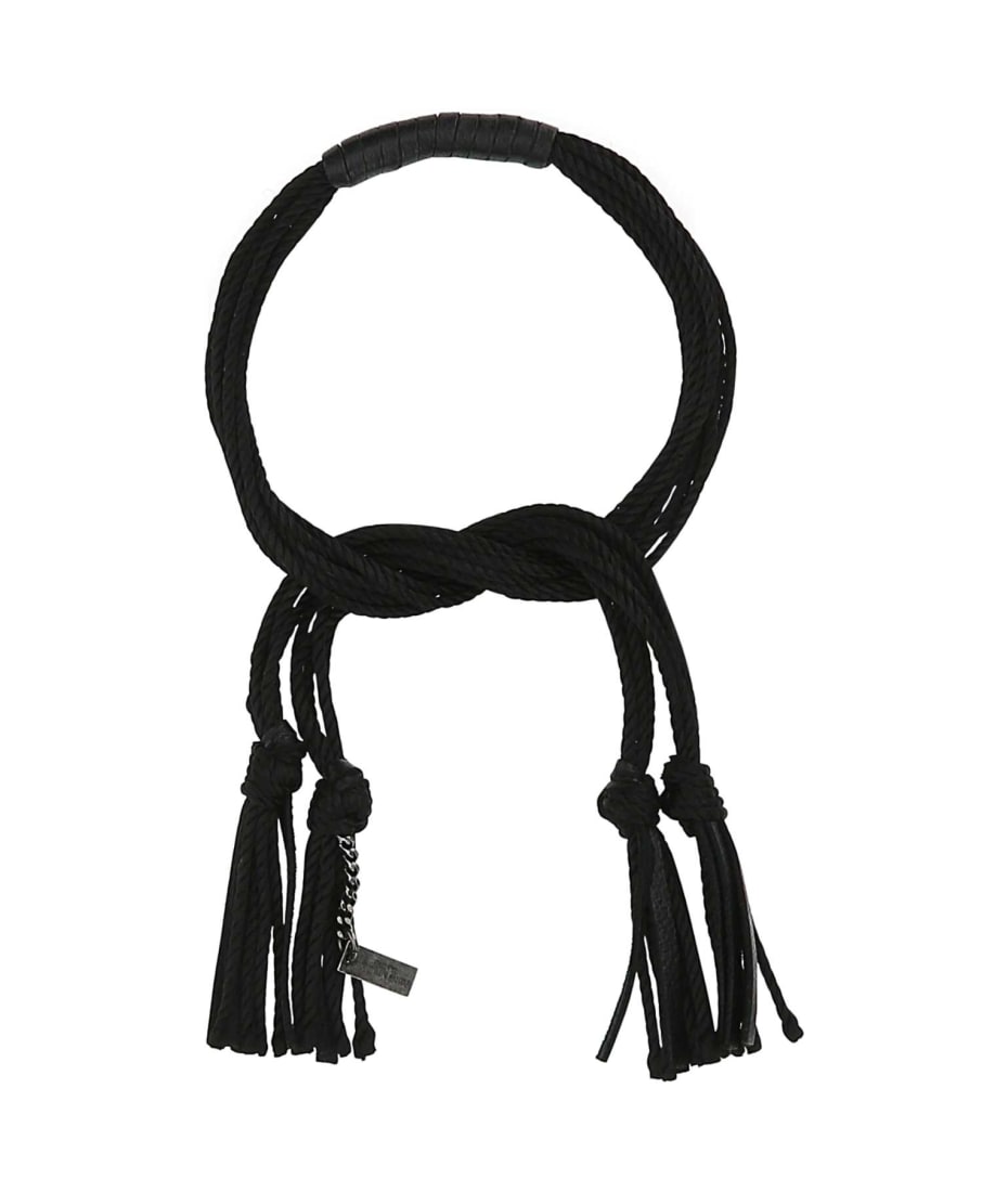 Double Wrap YSL Silver Opyum Bracelet - Saint Laurent - Men