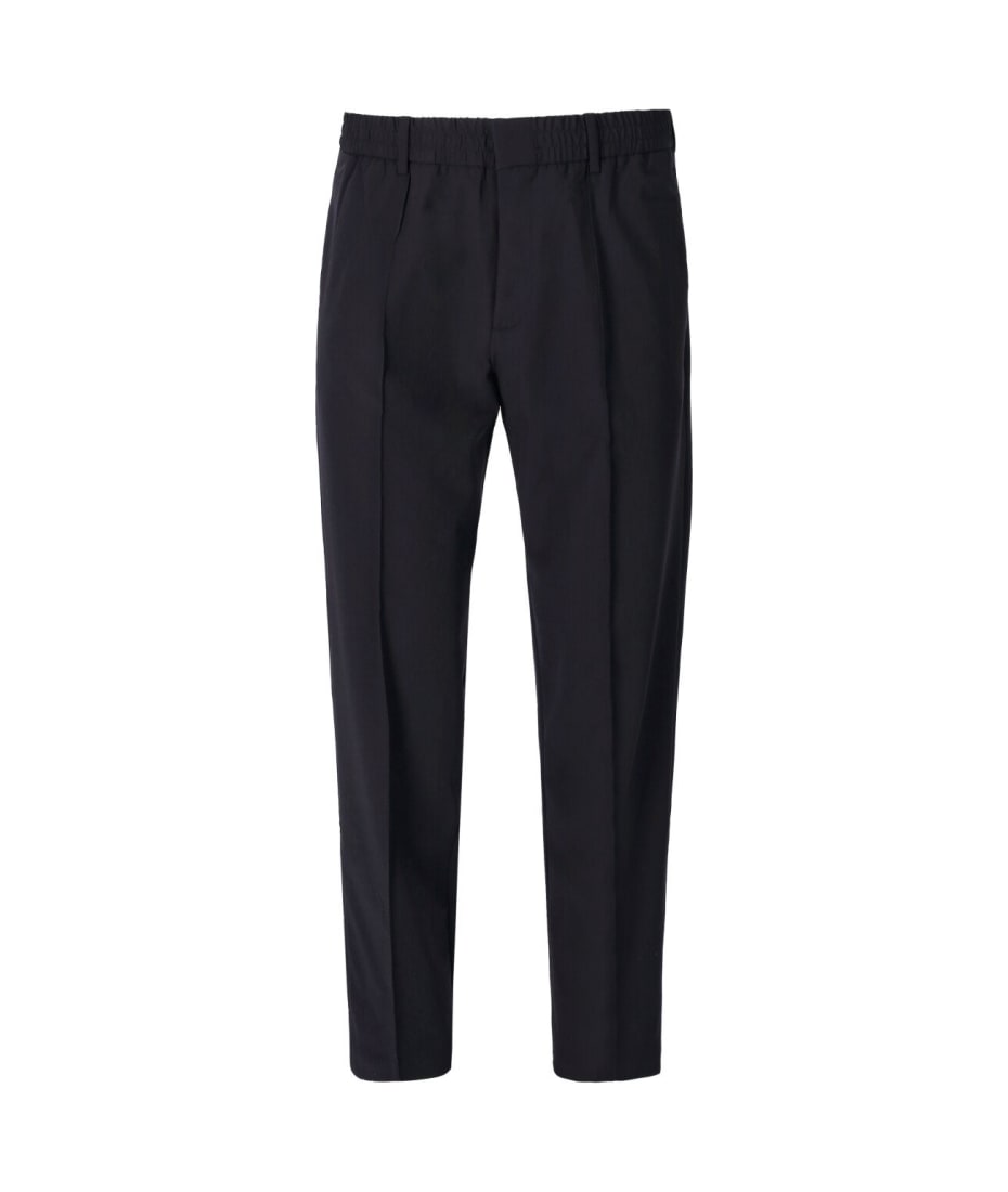 Emporio Armani Black Straight Leg Trousers In Cotton Boy  italist ALWAYS  LIKE A SALE