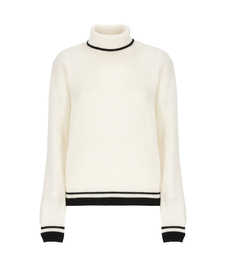 MSGM Black Heart-Shaped Opening Turtleneck MSGM