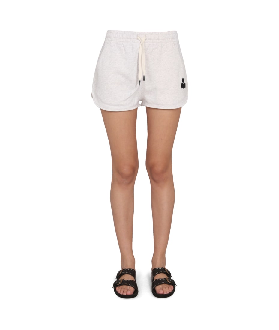 【関税&送料込】Marant Etoile Short Mifa Isabel Marant Étoile Women's Mifa Shorts with Logo in Ecru