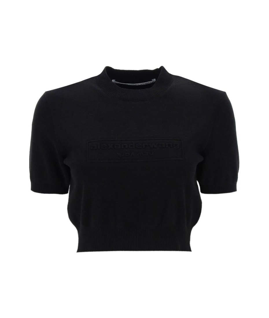 【関税・送料込み】Alexander Wang Cropped Crew Neck Sweater Alexander Wang Cropped Crew Neck Sweater | italist