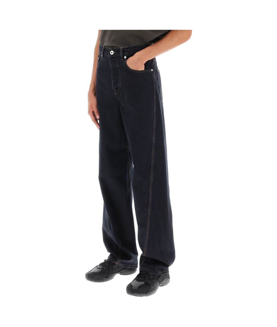 LANVIN TWISTED DENIM BAGGY TROUSERS CLOTHING for Men
