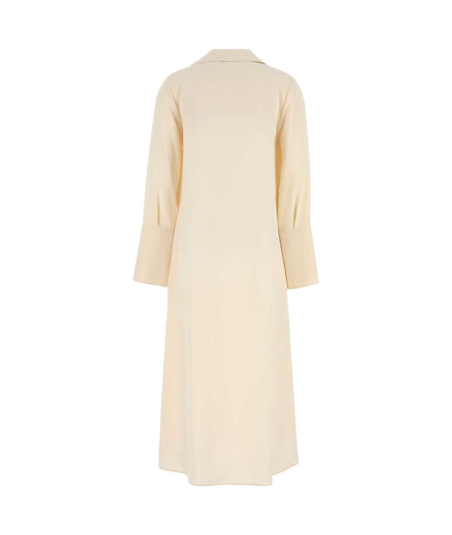 Max Mara Cream Stretch Silk Ossola Dress | italist