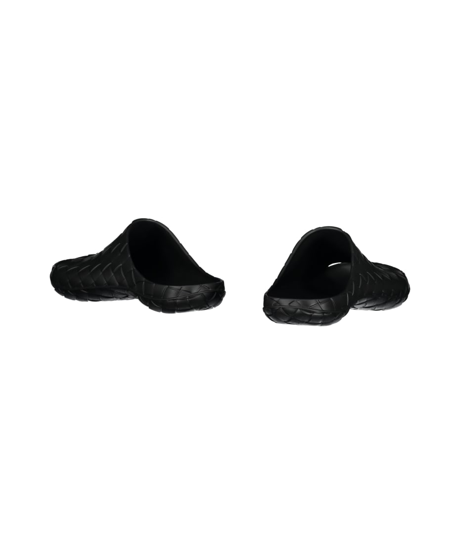 Bottega Veneta Rubber Slides - black