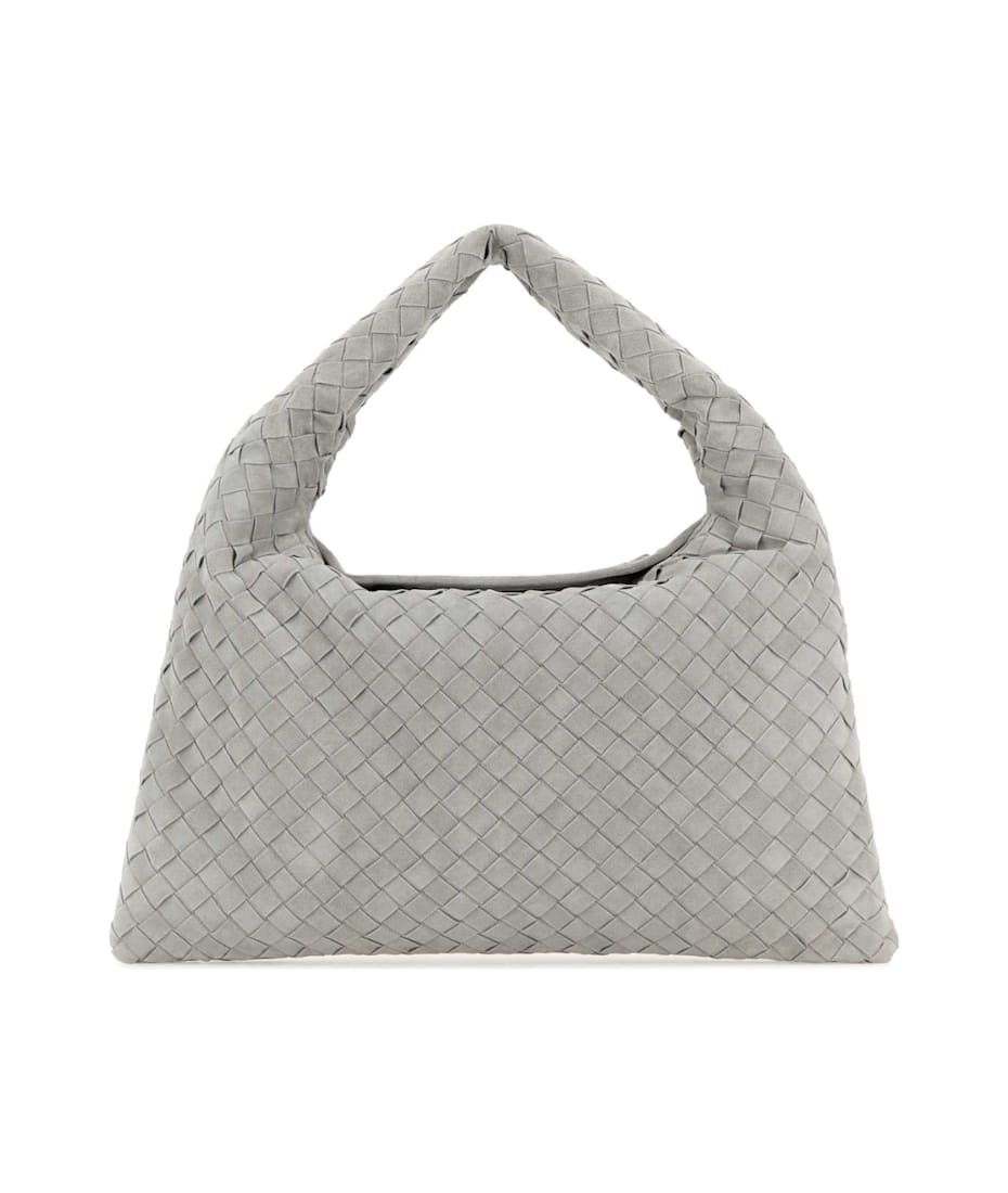 BOTTEGA VENETA グレー ショルダーバッグ Bottega Veneta Grey Suede Small Hop Shoulder Bag | italist, ALWAYS
