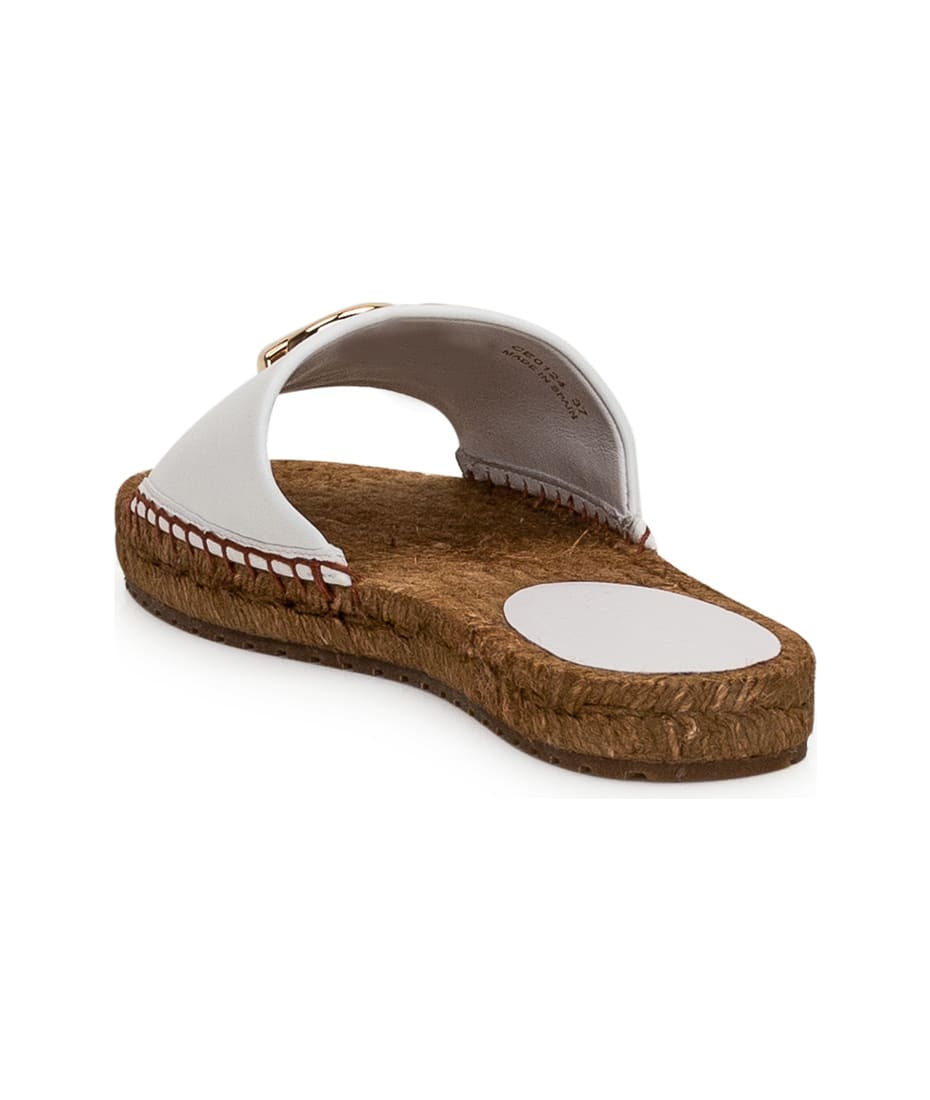 Clavel quilted leather online espadrille slides