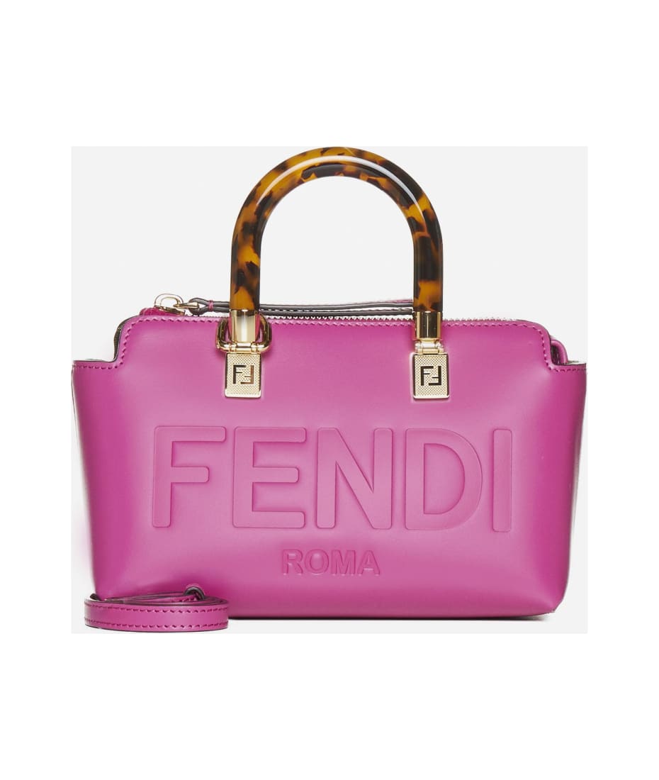 Fendi Small First Bag In Fendi Roma Capsule Leather Black/White