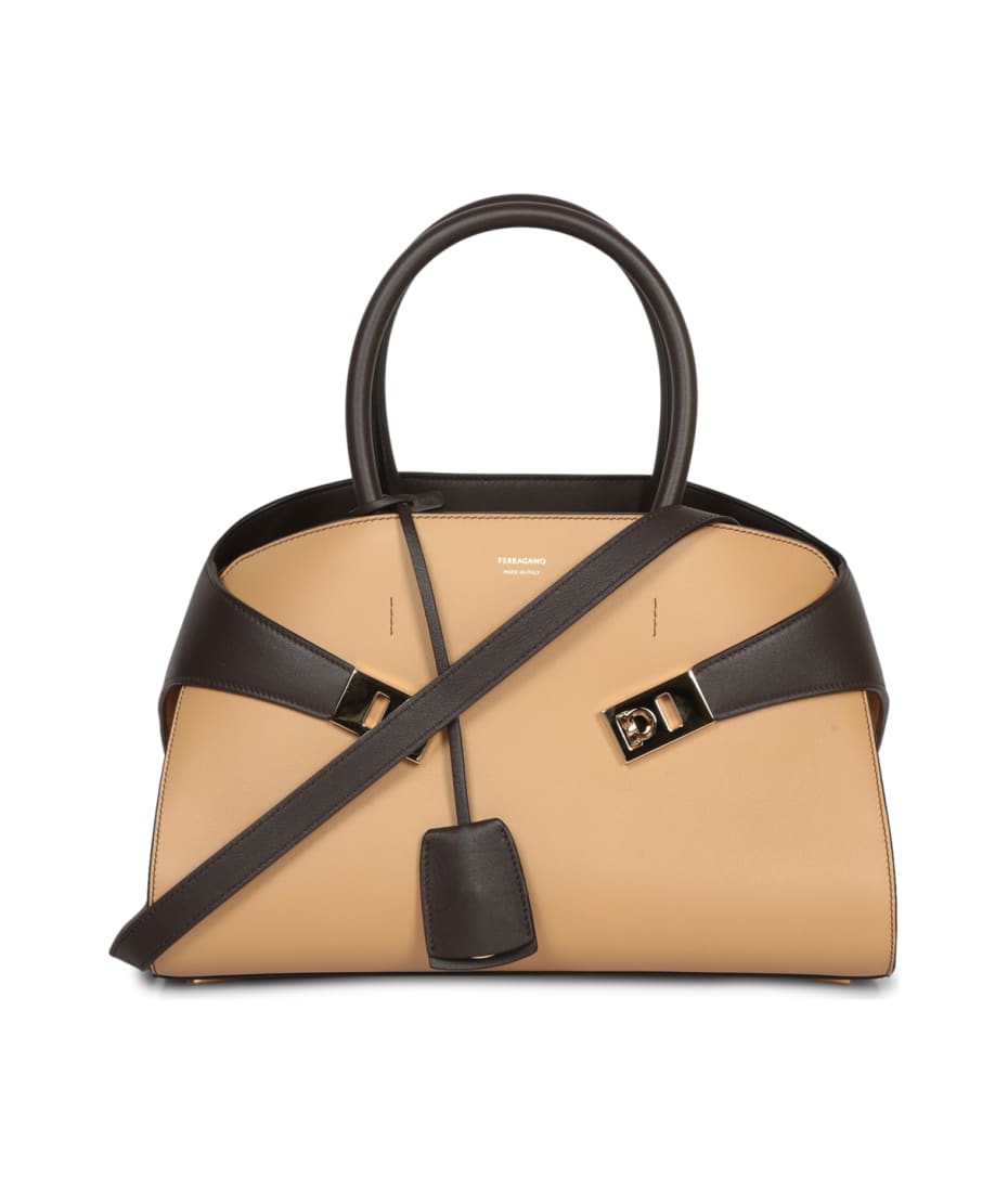 24AW new/FERRAGAMO ハグラージスエードトートバッグ Bag Beige 24AW new/FERRAGAMO ハグラージスエードトートバッグ Bag Beige