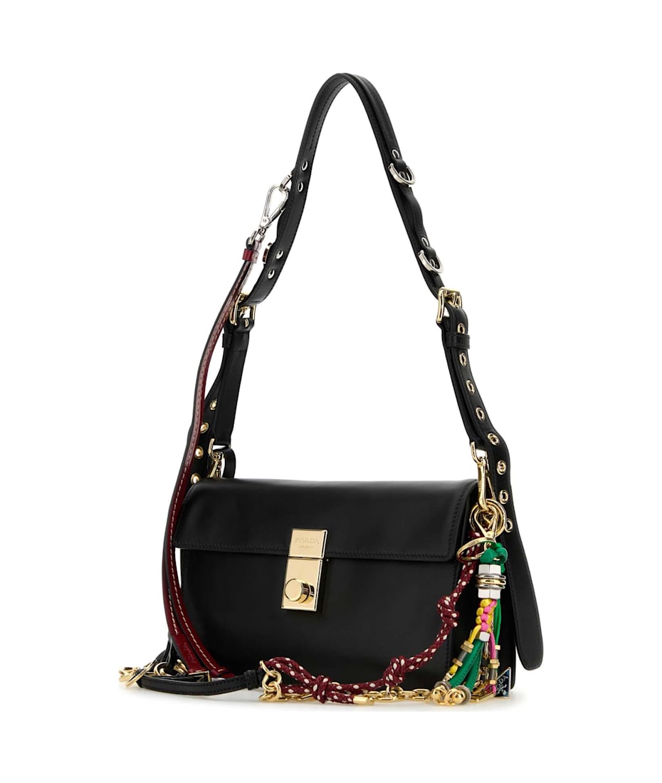 【VIP価格】PRADA Soft Sound small Shoulder Bag Prada Soft Sound Small leather shoulder bag in white - Prada