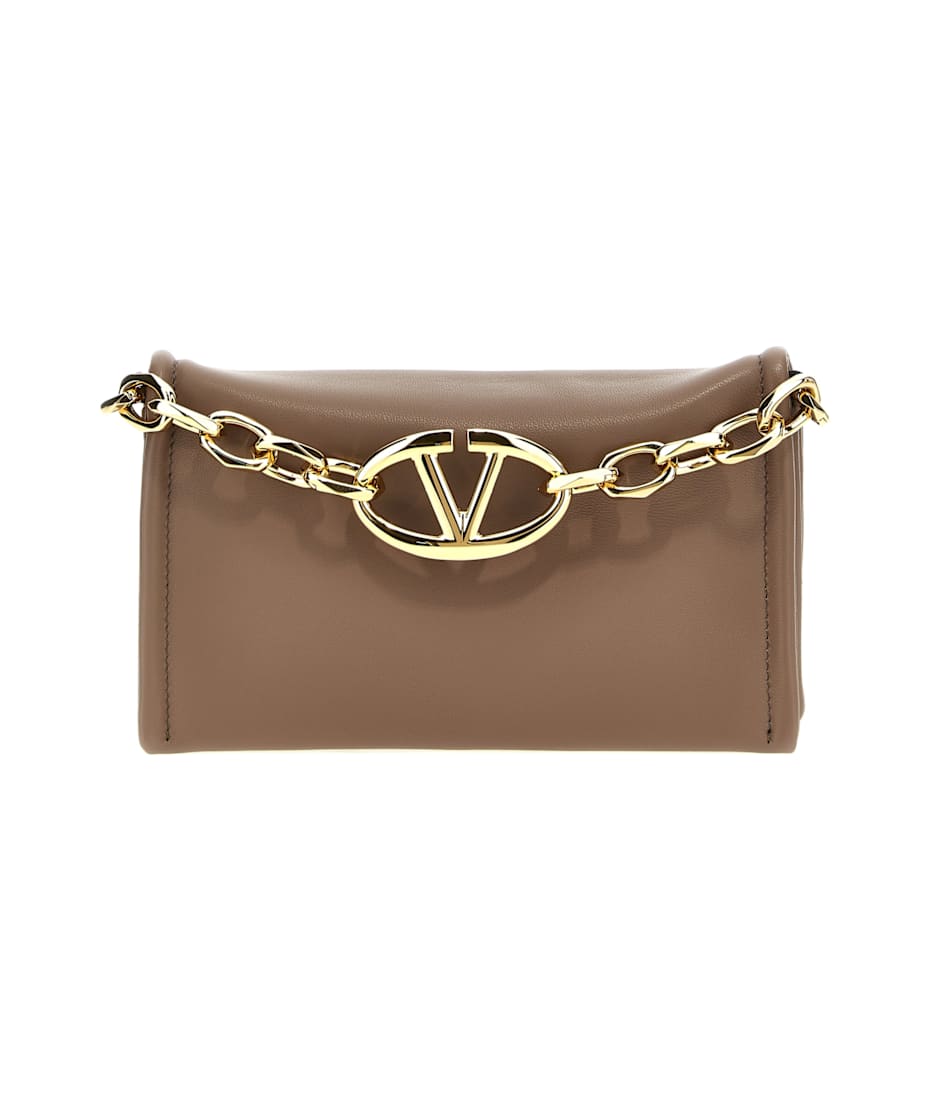 クラッチバッグ VALENTINO Valentino Garavani 'VLogo Chain' clutch bag Valentino Garavani VLogo Chain Leather Clutch Bag | Red