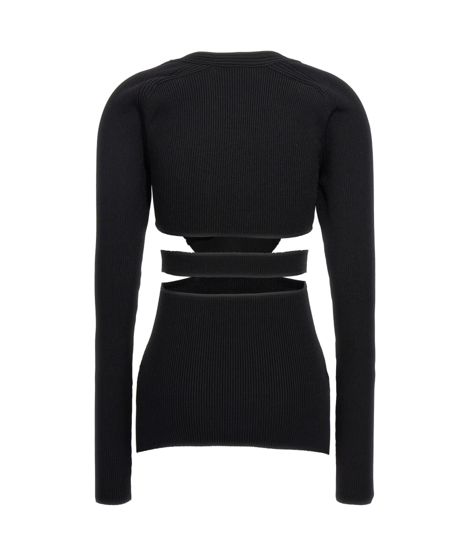 NENSI DOJAKA 売れ筋商品|||ネンシ ドジャカ ニット&セーター アウター レディース Sweaters Black Nensi Dojaka Cut-out Sweater ニットウェア 通販 | italist