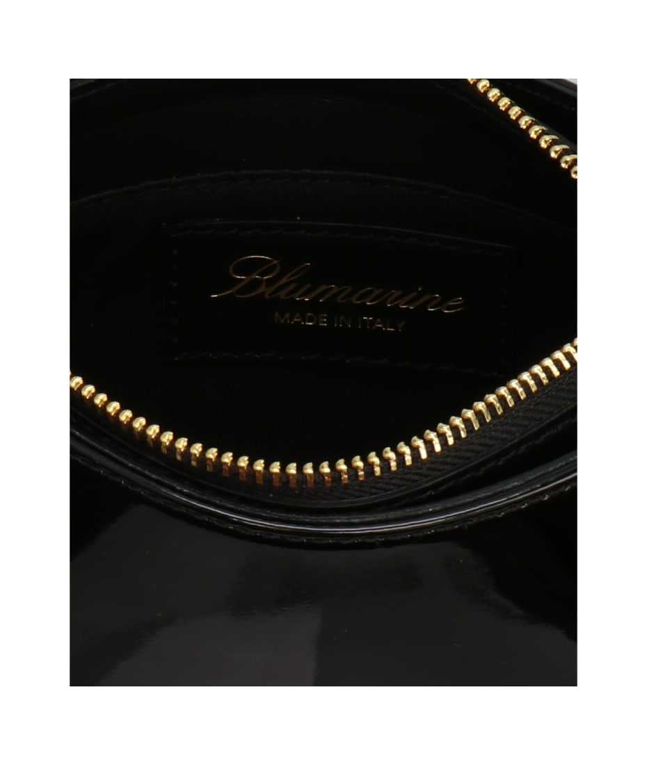 Blumarine Crystal Logo Handbag - Black  