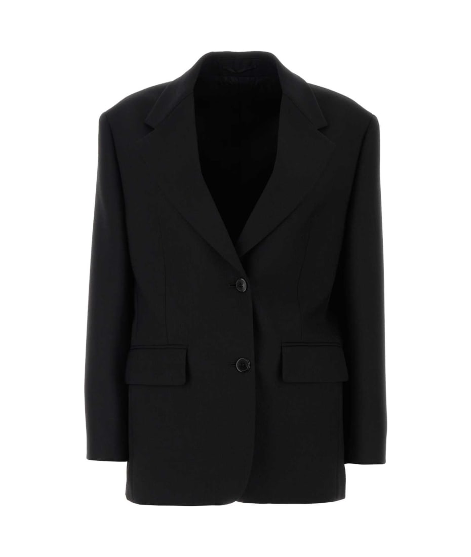 Prada Black Wool Blazer | italist