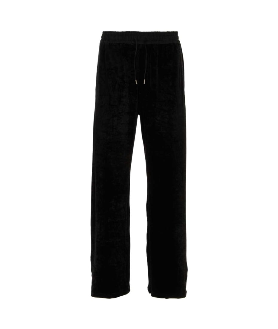 Saint Laurent パンツ Saint Laurent Black Stretch Chenille Joggers | italist