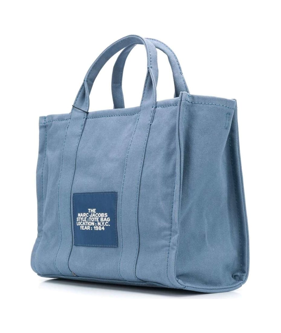 トートバッグ Marc Jacobs Light Blue Canvas Traveler Tote Handbag Marc Jacobs Light Blue Canvas Traveler Tote Handbag With