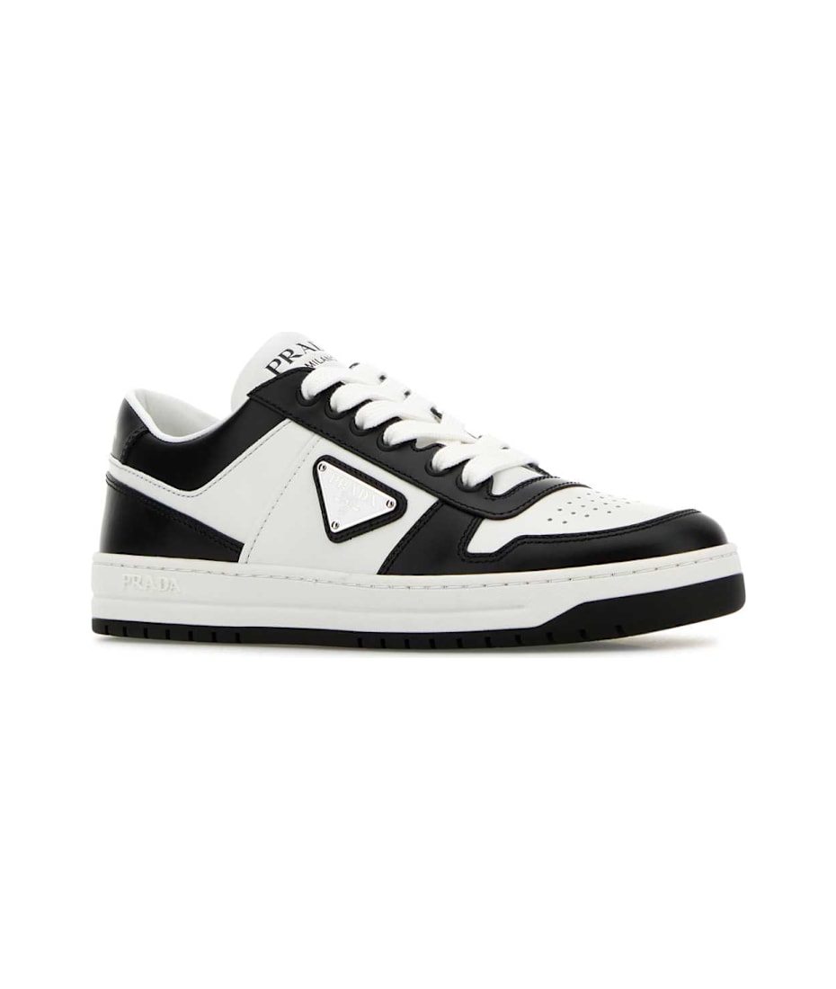 Prada Two-tone Leather Downtown Sneakers | italist