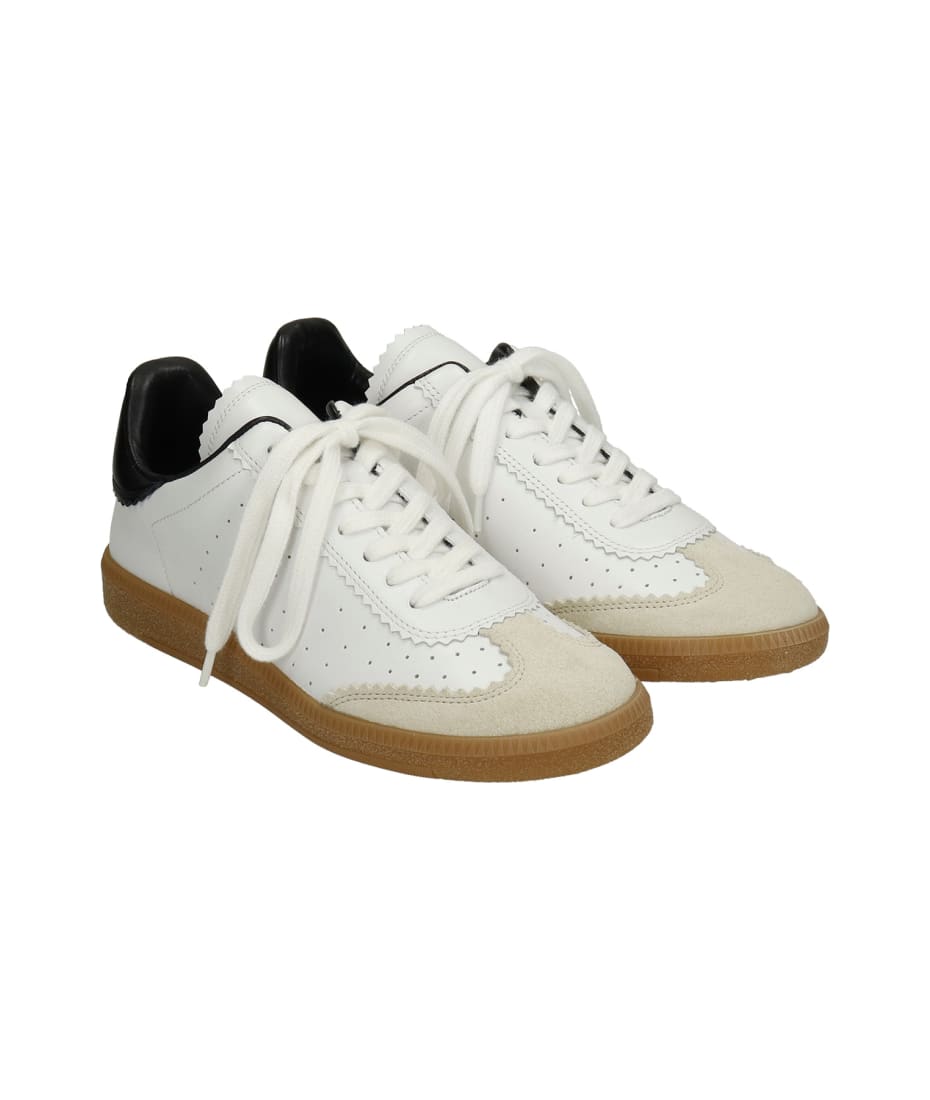 【関税&送料込】Isabel Marant White Leather Bryce Sneakers Isabel Marant Bryce Sneakers In White Leather | italist