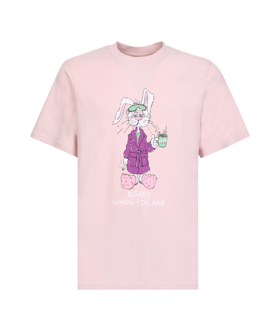 トップス MARTINE ROSE bunny-print cotton T-shirt Martine Rose Oversized BUNNY T-shirt with Graphic Print men