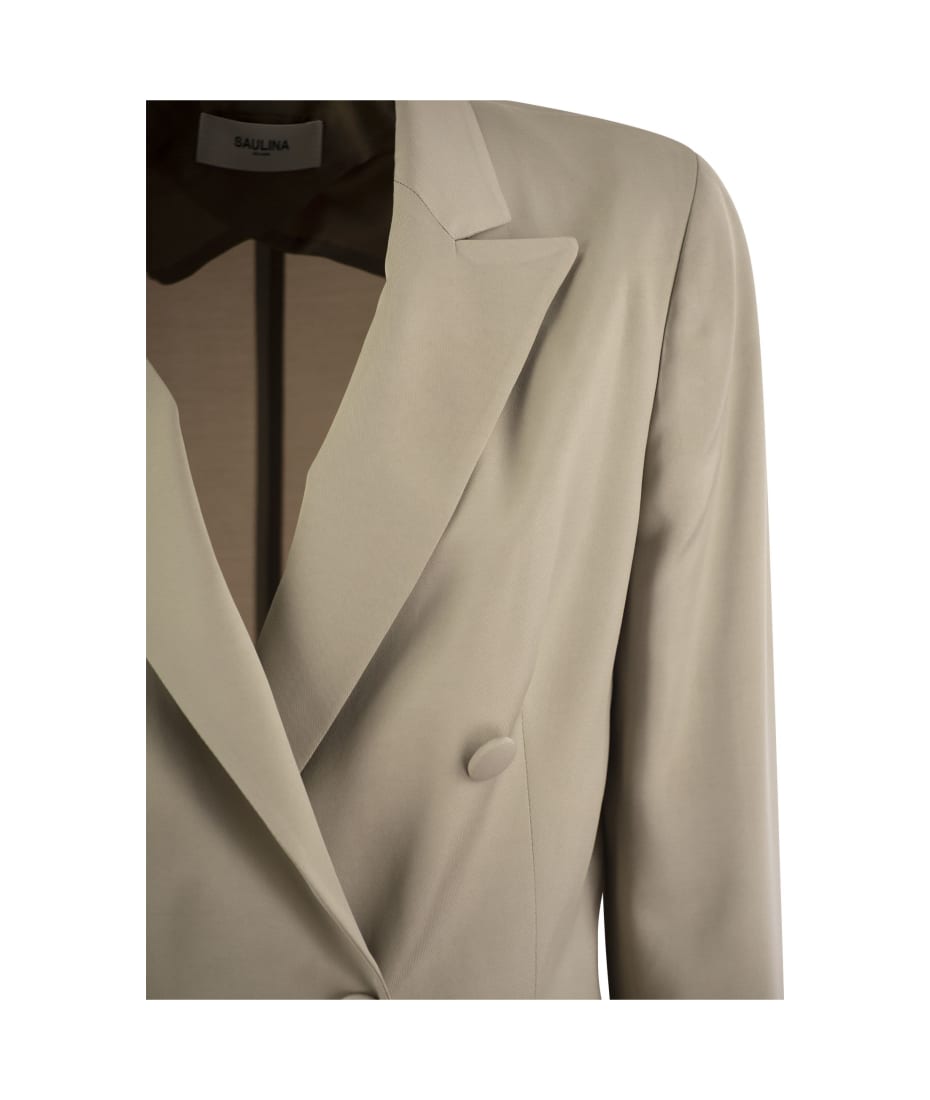 ジャケット SAULINA ANITA - Viscose double-breasted blazer (SAB180 2) Saulina Milano Anita - Viscose Double-breasted Blazer
