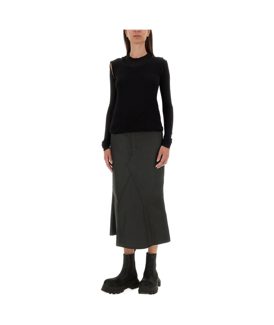 スカート RICK OWENS FW24 DENIM SKIRT (RP02D3349 SMT09) RICK OWENS - Women Mini Denim Skirt – Atelier New York