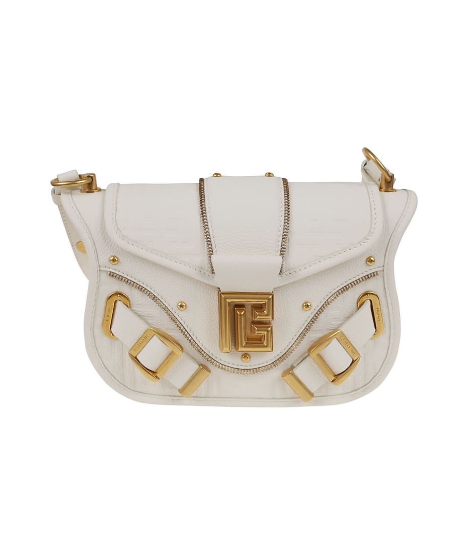 Balmain Blaze Small Leather Shoulder Bag