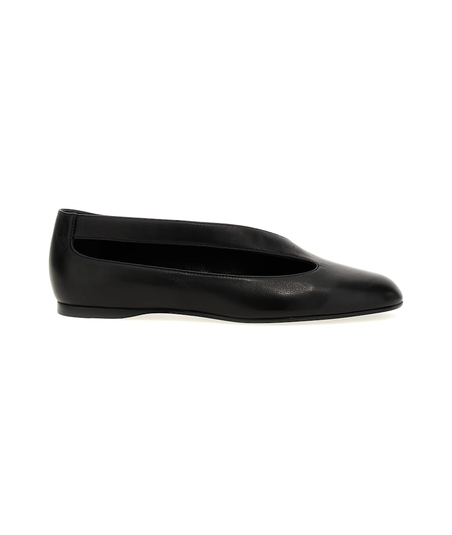 フラットシューズ Khaite 'Diana' Ballet Flats Diana Flat in Black Nappa Leather – KHAITE