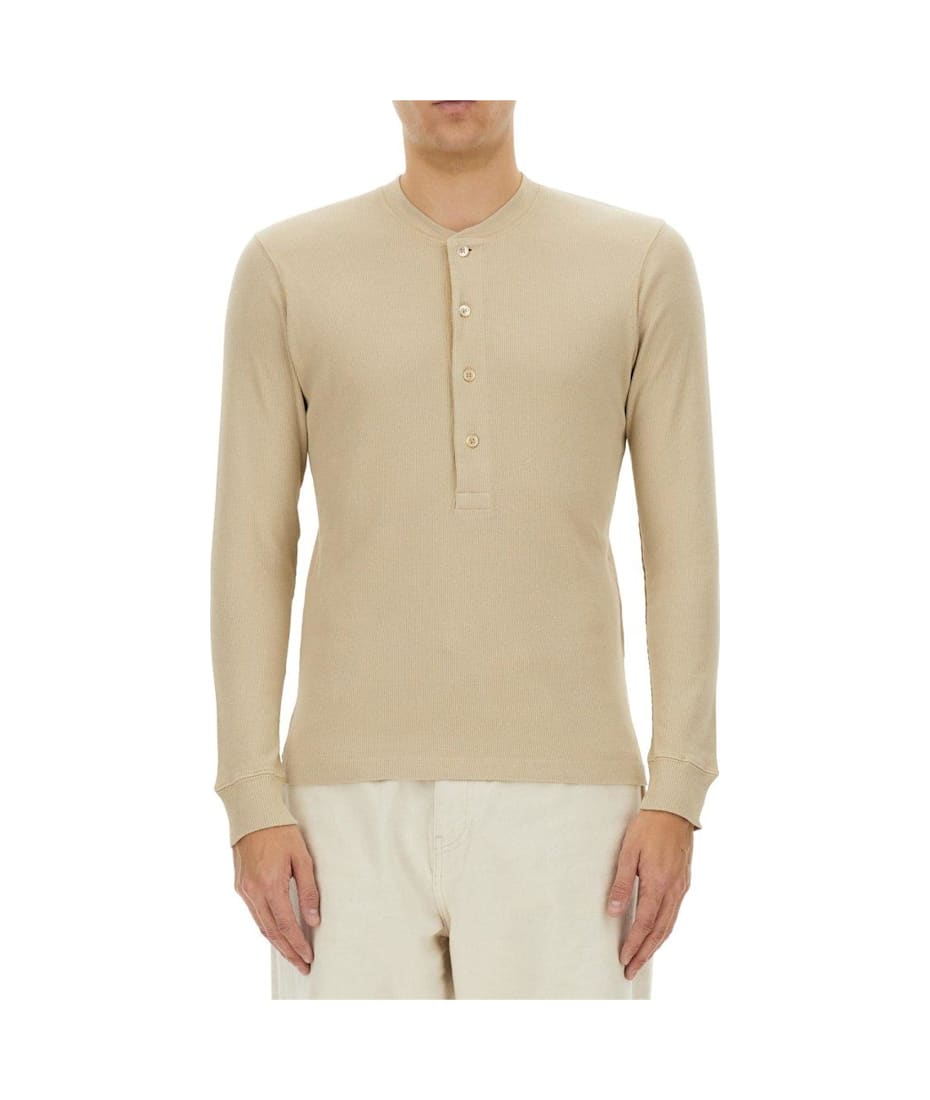【送料&関税込】Tom Ford Fine-ribbed Logo Embroidered T-shir Tom Ford Fine-ribbed Logo Embroidered T-shirt | italist