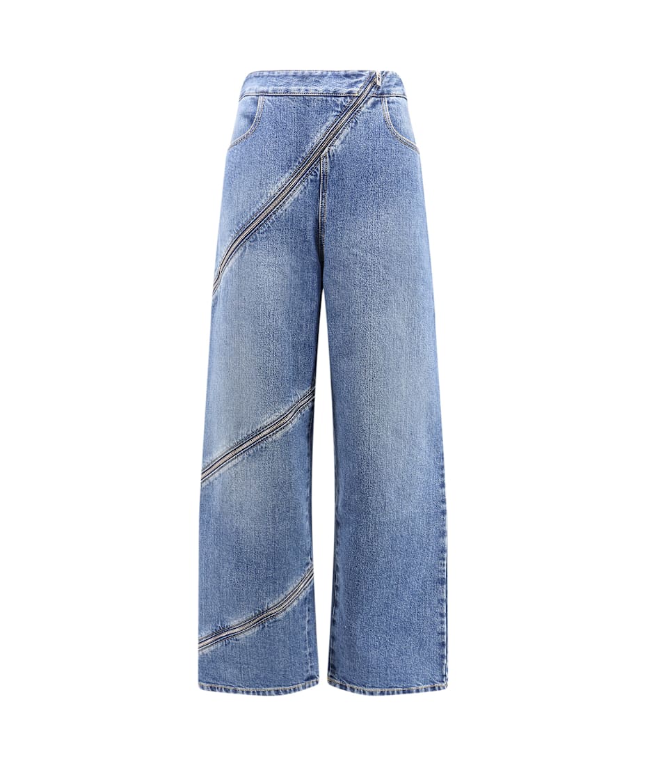 SALE【Alaia】スパイラル デニム ジーンズ Alaia Spiral Stone Washed Jeans | italist