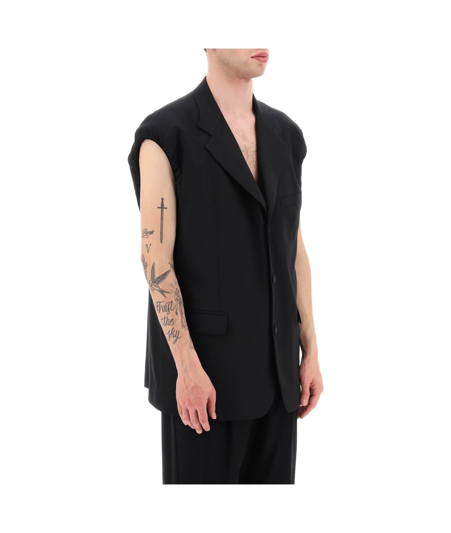 Raf Simons Sleeveless Blazer In Stretch Wool | italist, ALWAYS