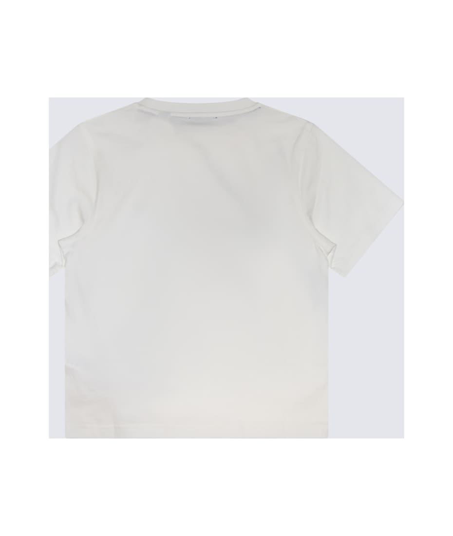 Burberry White And Blue Cotton T-shirt - SALT