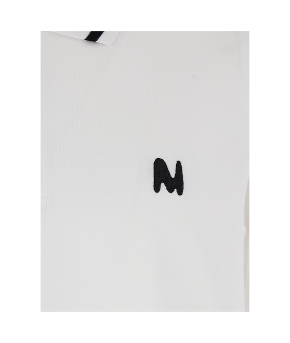 【送料&関税込】MSGM White Polo With Classic Collar And Logo MSGM logo-embroidered Polo Shirt | White | FARFETCH