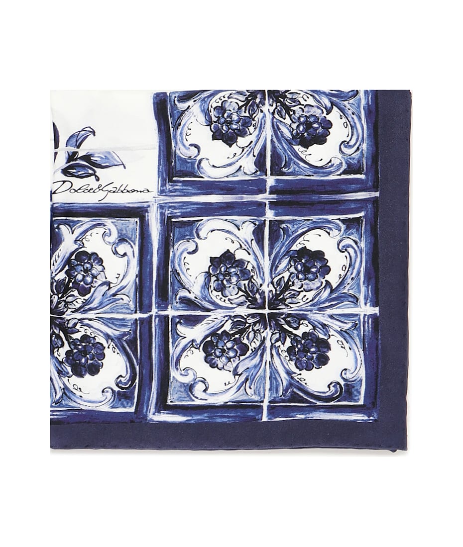 Dolce Gabbana Majolica Print Twill Scarf italist, ALWAYS LIKE